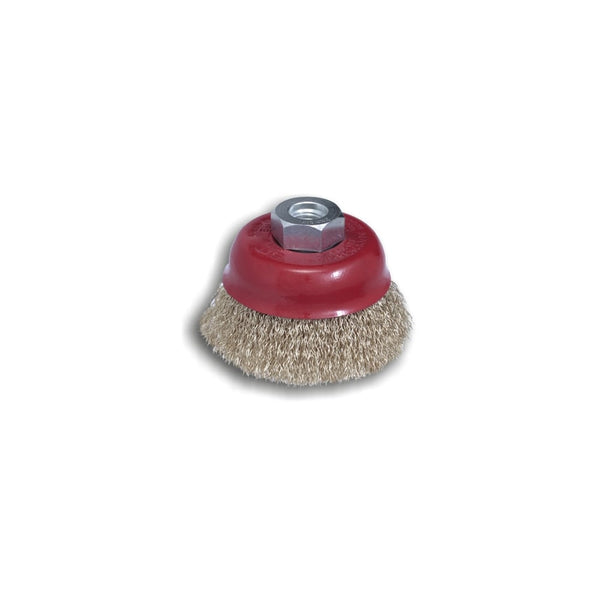 100mm crimped cup brush - steel