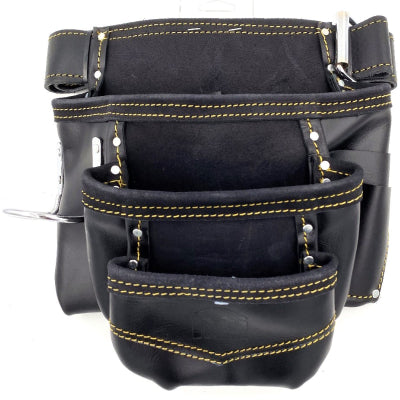 PTI Premium Black Leather Tool Pouch Including Belt