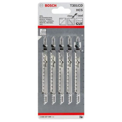 Bosch Jigsaw Blades T301CD Clean Cutting for Wood Plywood Pack of 5 fits Dewalt