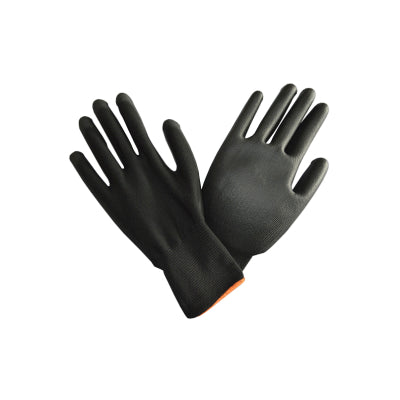 12 Pairs Black Large PU Grip Safety Work Gloves Builders Gardening Mechanic
