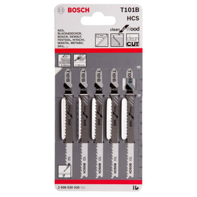 Bosch Jigsaw Blades T101B Clean Cuts Wood Laminate Plywood Pack of 5 fits Dewalt
