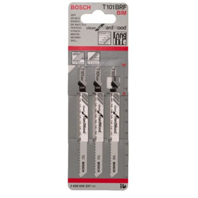 Bosch Jigsaw Blades T101BRF Clean Cut for Hardwood Kitchen Worktops Pack of 5