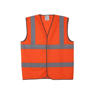 Hi Visibility Hi Viz Orange Safety Waistcoat Vest Size Small