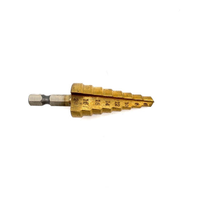 PTI HSS Tin-Coated 6 - 20mm Step Drill with 1/4" Shank