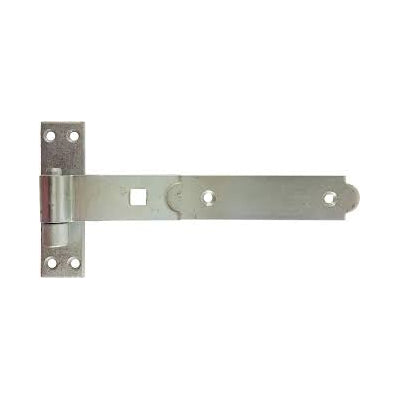 Pair of 450mm Cranked Hook and Band Hinges Stable Barn Doors Galvanised 130