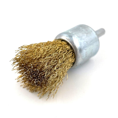 Tolsen 24mm Wire End Brush with 1/4" Spindle Shank 77546