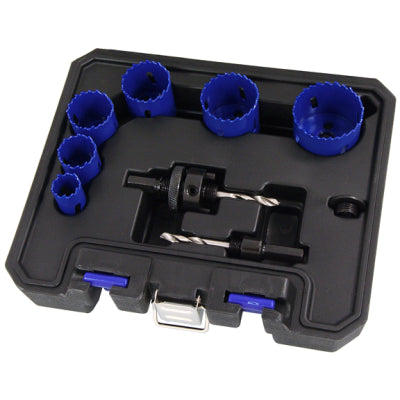 PTI 9pc Plumbers Holesaw Kit 22mm to 51mm Hole Saw Set in Case