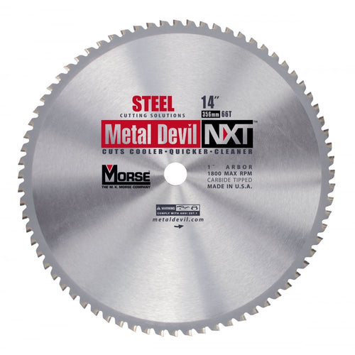 356mm (66 Tooth) Steel Cutting Metal Devil TCT Circular Saw Blade