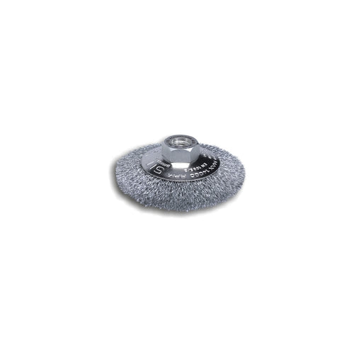 90mm Conical Crimped Brushes - 0.30 Stainless Steel Wire Spec