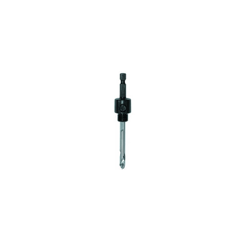 Arbor suitable for use with 14-30mm hole saws and 1/4" drill chuck