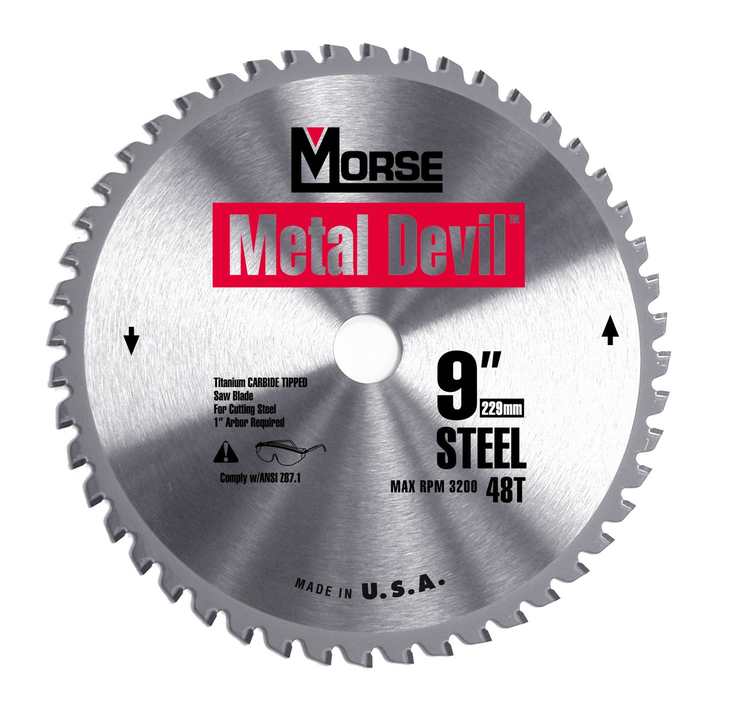 229mm (48 Tooth) Steel Cutting Metal Devil TCT Circular Saw Blade