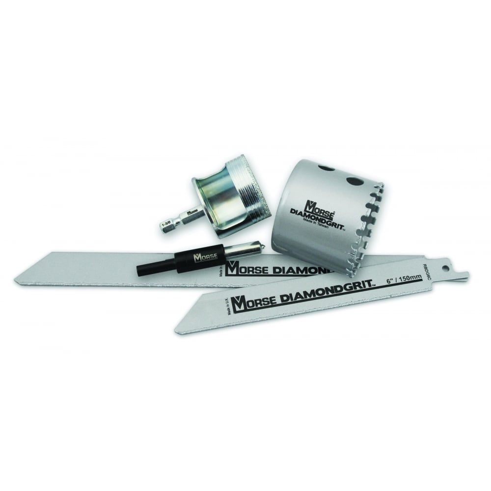 Diamond Grit Hole Saws - With Â¼" Quick Release Shank