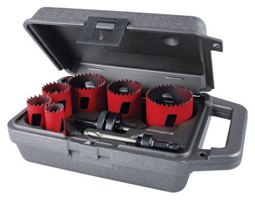 8 Piece "Electrical" Bi-Metal MHS Hole Saw Kit