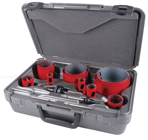 16 Piece "Plumber" Bi-metal Master Cobalt AV Hole Saw Kit