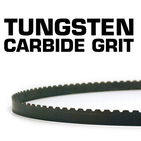 Tungsten Carbide Grit Bandsaw Blades for cutting Abrasive materials 20mm x 0.80mm (3/4" x 0.032")