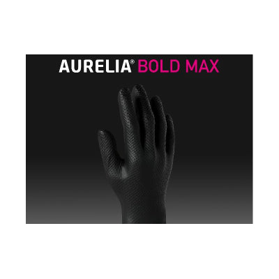 Aurelia Bold Max Extra Large Heavy Duty Black Nitrile Powder Free Gloves Box 50