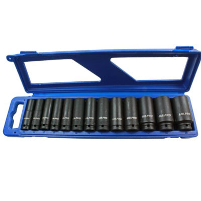 US PRO 13pc 1/2" Drive Deep Impact Socket Set Metric 13mm to 32mm 1397