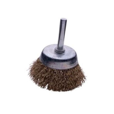 SIT 70mm X 6mm Shaft Steel Crimped Wire Cup Brush T70