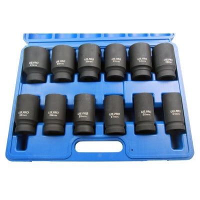 Bergen US PRO 12pc 3/4" Drive 6 Point Metric Deep Impact Socket Set 1360