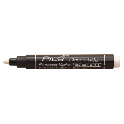 Pica 522/52 Instant White Permanent Marker Pen 1-4mm Tip Marks On Most Surfaces