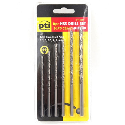 PTI 6pc HSS Long Series Drill Set