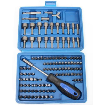 US PRO Bergen 122pc Bit Set With Bit Driver Star  Hex Spline Square PH PZ 2948