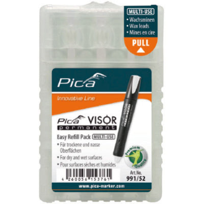Pica Visor Permanent Longlife Indutrial Marker Refills 4 pack White 991/52