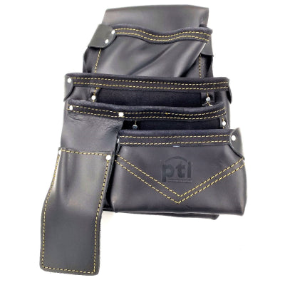 PTI Premium Black Leather Single Framers Tool Pouch