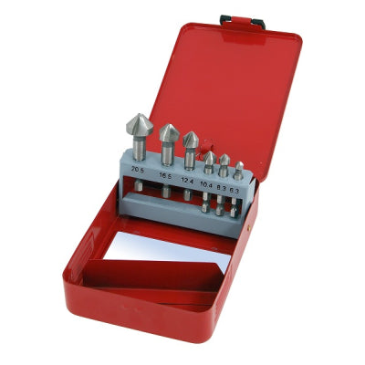 PTI 6pc HSS Countersink Set for Metal 6.3mm to 20.5mm with 1/4" Hex Shank