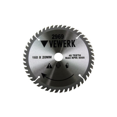 Vewerk 160 X 20/16mm 48T TCT Circular Saw Blade 2.4mm Kerf 2969