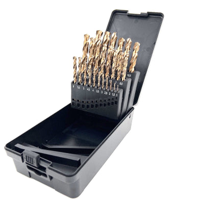 PTI 25pc HSS Cobalt Drill Bit Set 1mm to 13mm Ideal for Stainless Steel