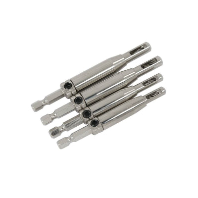 PTI 4pc Hinge Drill Guide Set Sizes: 2.4  2.8  3.2  3.5mm Suitable for 6 8 10 12 Screws