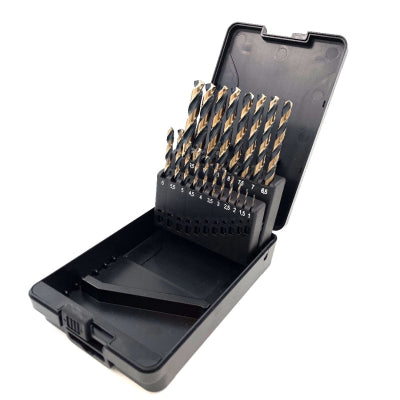 19pc Black Bronze Oxide HSS Drill Set 1 - 10mm x 0.5mm