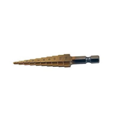 Bergen US PRO 1/4" Hex Shank Titanium Step Drill 3-12mm