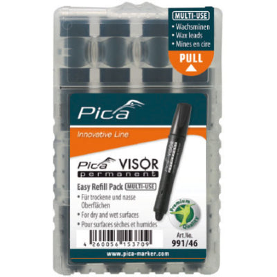 Pica Visor Permanent Longlife Indutrial Marker Refills 4 pack Black 991/46