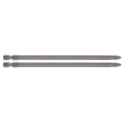 Pack of 2 Pozi 2 x 150mm Long Screwdriver Bits PZ2