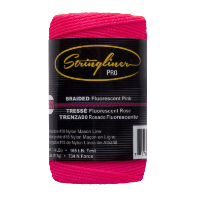 250 foor Hi Viz Pink Braided Builders Brick Laying Measuring Refill String 75m