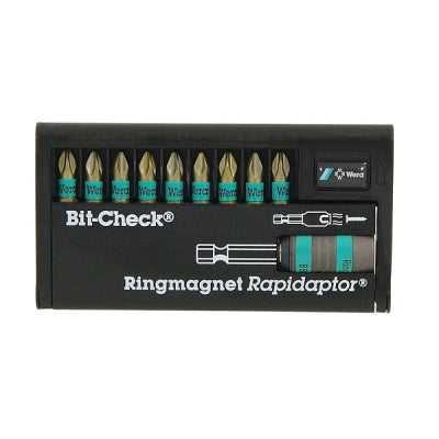 Wera Bitcheck Ringmagnet PH2 X 9 8851/9BTH 347781 ideal for drywall screws