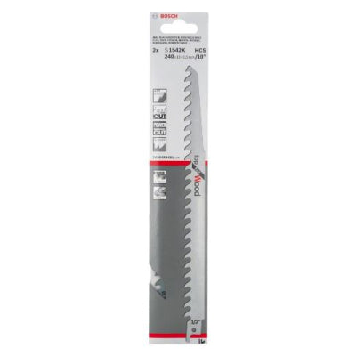 5 Pack S1542K Bosch Sabre Saw Blades Top for Wood 240mm x 3tpi Blade