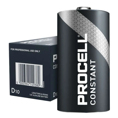 Duracell Constant Power D 1.5v industrial Alkaline Batteries Bulk Box of 10