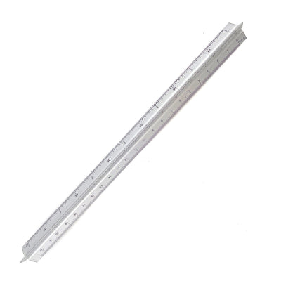 12" Triangular Aluminium Scale Ruler US Pro 2727