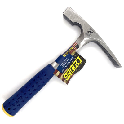 Estwing 24oz Bricklayers Hammer with Vinyl Grip Brickies Brick Hammer E3/24BLC