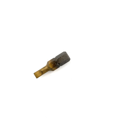 PTI 0.6 x 4.0 x 25mm Titanium Slotted Screwdriver Bit 1/4" Hex