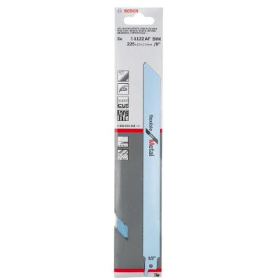5 Pack S1122AF Bosch Sabre Saw Blades Flexible for Metal 225mm x 24tpi Blade