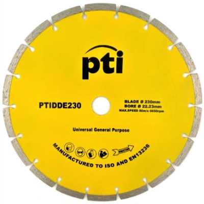 PTI Diamond Disc 7mm Segment 230mm x 22.23mm
